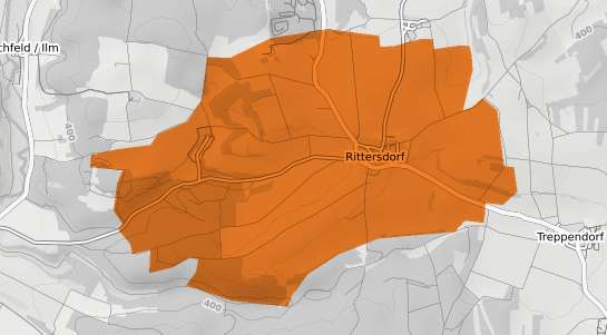 Mietspiegelkarte Rittersdorf b. Weimar, Thueringen