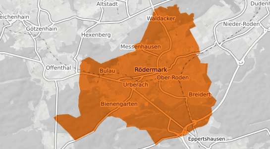 Mietspiegelkarte Rödermark