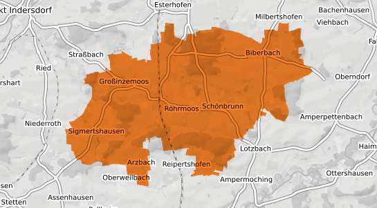 Mietspiegelkarte R&ouml;hrmoos Kr. Dachau