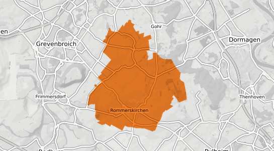 Mietspiegelkarte Rommerskirchen