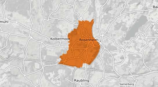 Mietspiegelkarte Rosenheim Oberbayern
