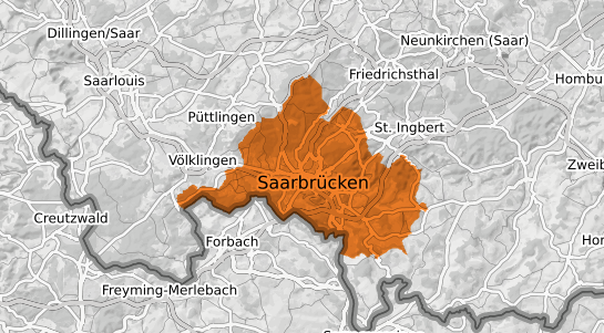 Mietspiegelkarte Saarbrücken