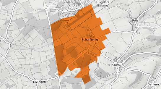 Mietspiegelkarte Scharfbillig