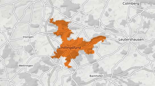 Mietspiegelkarte Schillingsfürst Mittelfranken