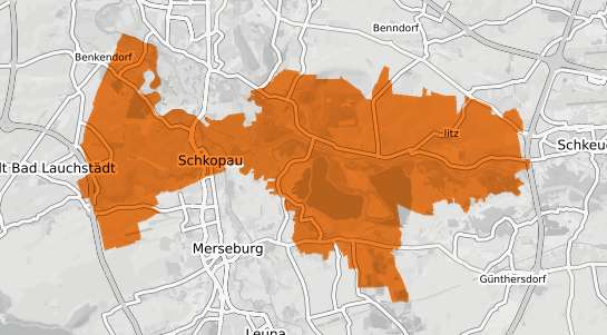 Mietspiegelkarte Schkopau