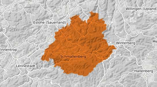 Mietspiegelkarte Schmallenberg