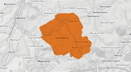 Mietspiegelkarte Schoenburg b. Naumburg, Saale