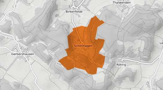 Mietspiegelkarte Sch&ouml;nhagen (Eichsfeld) b. Heilbad Heiligenstadt
