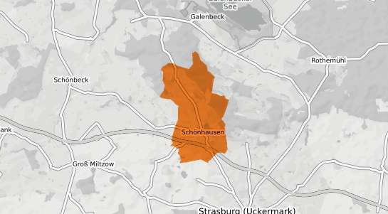 Mietspiegelkarte Schoenhausen Mecklenburg