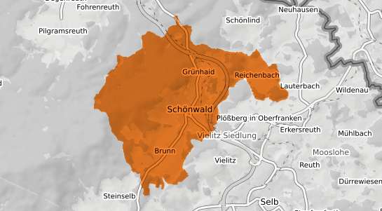 Mietspiegelkarte Schoenwald b. Luebben