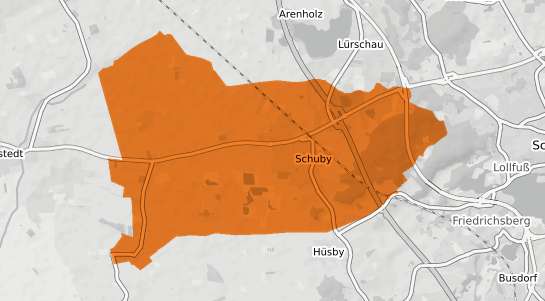 Mietspiegelkarte Schuby b. Schleswig