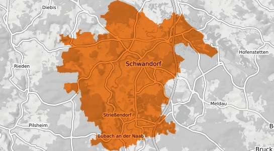 Mietspiegelkarte Schwandorf Bayern