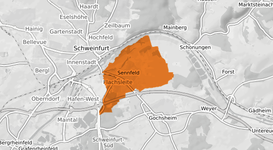 Mietspiegelkarte Sennfeld Unterfranken