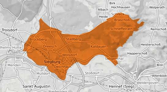 Mietspiegelkarte Siegburg