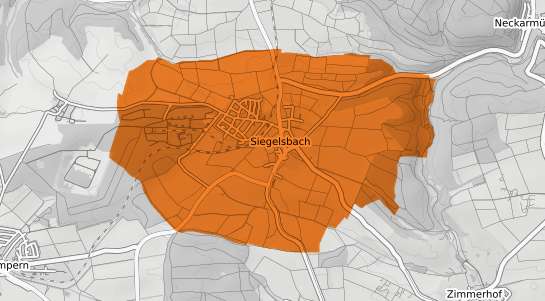 Mietspiegelkarte Siegelsbach Kraichgau