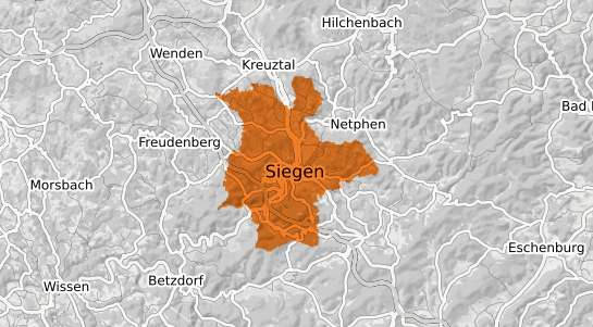 Mietspiegelkarte Siegen