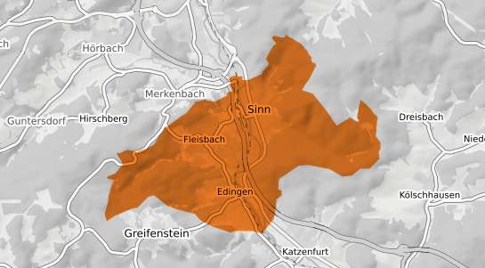Mietspiegelkarte Sinn Hessen