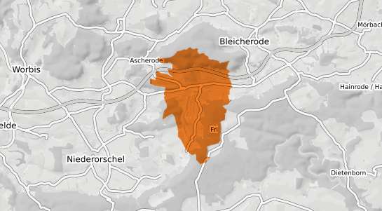 Mietspiegelkarte Sollstedt b. Muehlhausen, Thueringen