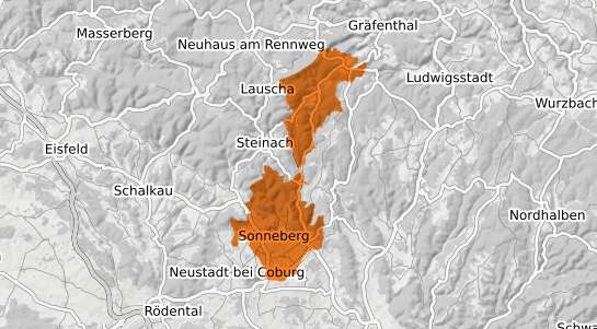 Mietspiegelkarte Sonneberg Thueringen