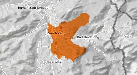 Mietspiegelkarte Sonthofen Oberallgaeu
