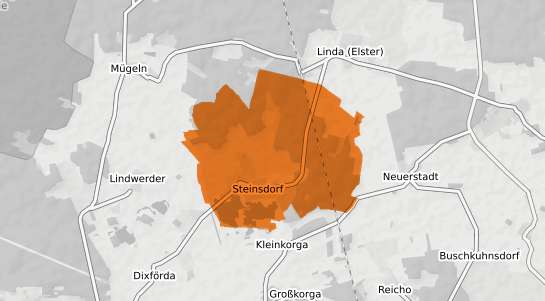 Mietspiegelkarte Steinsdorf b. Gera