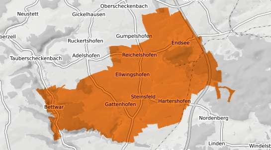 Mietspiegelkarte Steinsfeld Mittelfranken