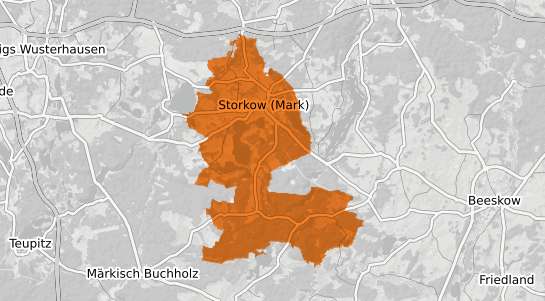 Mietspiegelkarte Storkow Mark