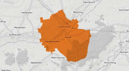 Mietspiegelkarte S&uuml;nching