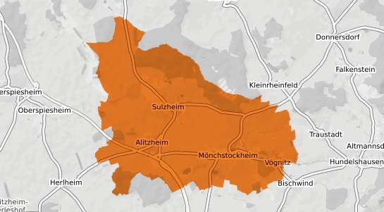 Mietspiegelkarte Sulzheim Unterfranken