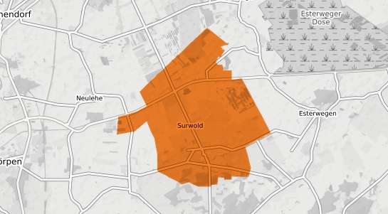 Mietspiegelkarte Surwold