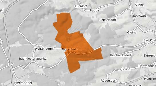 Mietspiegelkarte Tautenhain b. Hermsdorf, Thueringen