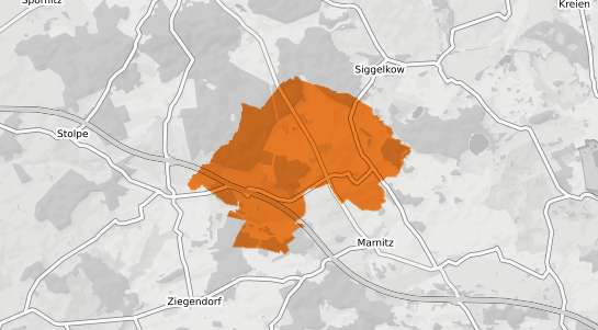 Mietspiegelkarte Tessenow