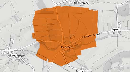 Mietspiegelkarte Teutleben b. Soemmerda