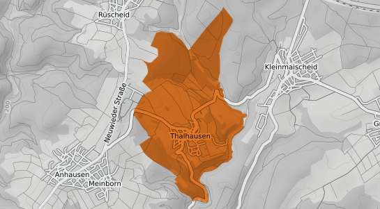 Mietspiegelkarte Thalhausen b. Hamm, Sieg