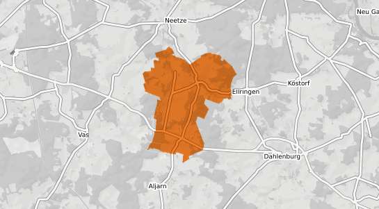 Mietspiegelkarte Thomasburg Kr. Lueneburg