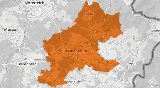 Mietspiegelkarte Tirschenreuth