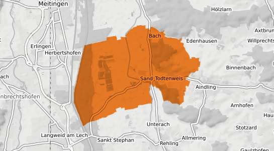 Mietspiegelkarte Todtenweis