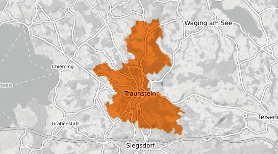 Mietspiegelkarte Traunstein Oberbayern