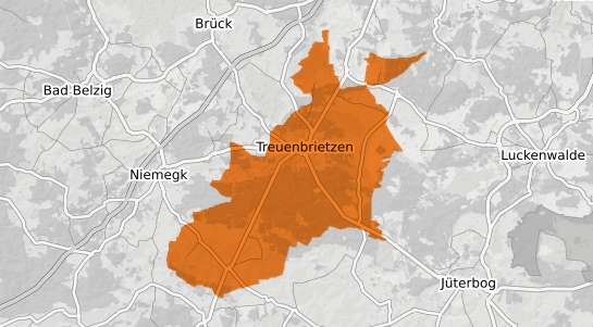 Mietspiegelkarte Treuenbrietzen