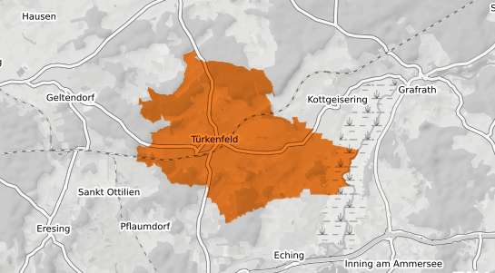 Mietspiegelkarte T&uuml;rkenfeld b. Fuerstenfeldbruck