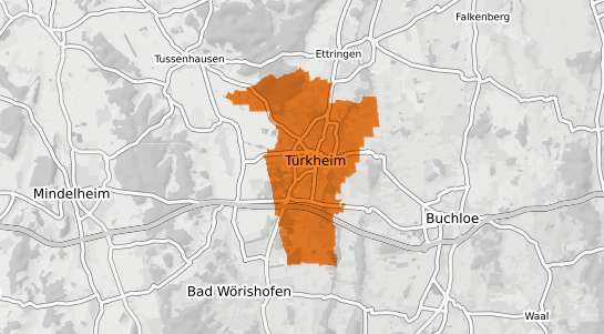 Mietspiegelkarte T&uuml;rkheim Wertach