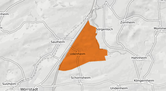 Mietspiegelkarte Udenheim Rheinhessen