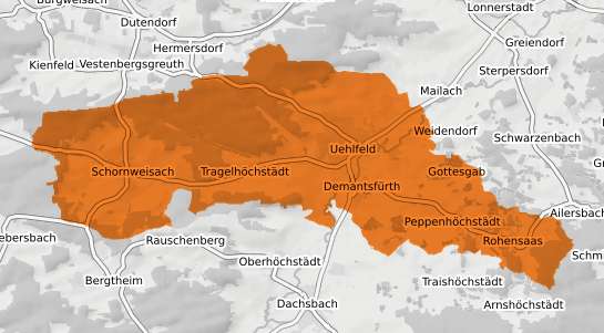 Mietspiegelkarte Uehlfeld