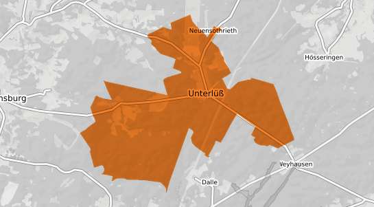 Mietspiegelkarte Unterl&uuml;&szlig;