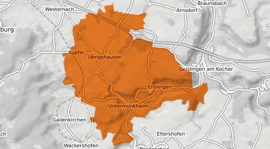 Mietspiegelkarte Unterm&uuml;nkheim