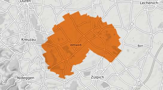 Mietspiegelkarte Vettwei&szlig;