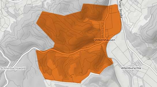 Mietspiegelkarte V&ouml;lkershausen (Vacha) b. Vacha