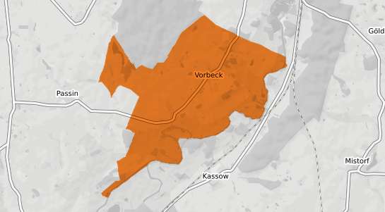 Mietspiegelkarte Vorbeck b. Buetzow