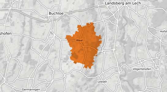 Mietspiegelkarte Waal Schwaben