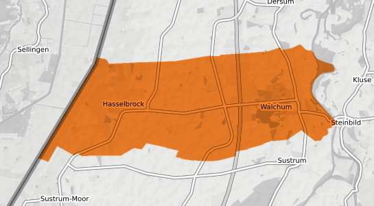 Mietspiegelkarte Walchum